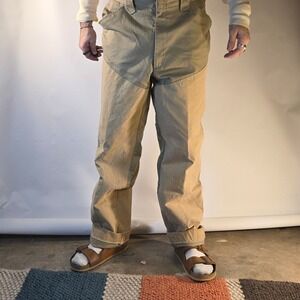 VTG Dickson Jenkins Mens 38x32 Brush Buster Pants Tan Duck Canvas Hunting USA